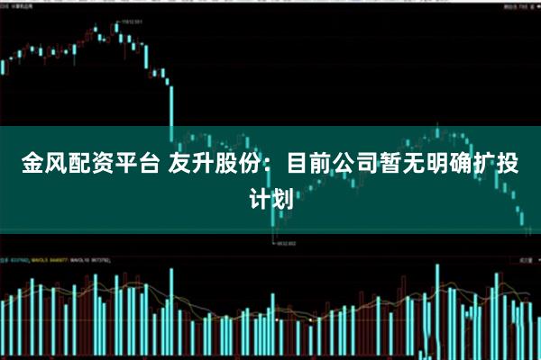 金风配资平台 友升股份：目前公司暂无明确扩投计划